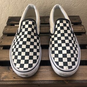 Vans checker slip on